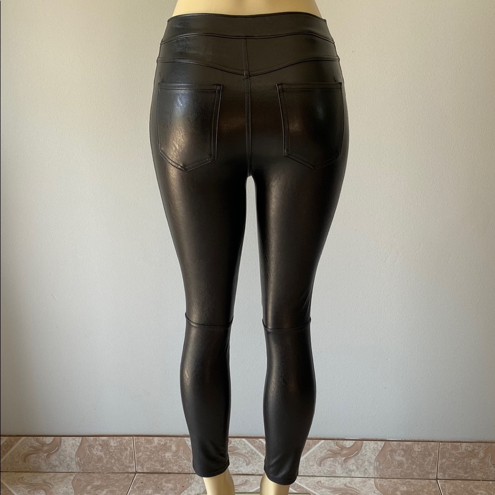 SPANX Faux Leather Leggings in Black - Picture 2 of 9